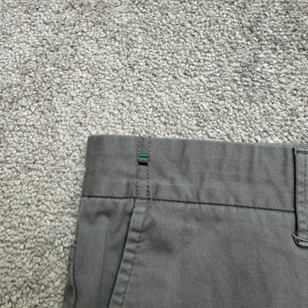 Zara Man Basic Collection Chino Pants Men 34 Gray Straight Leg Flat Front Cotton